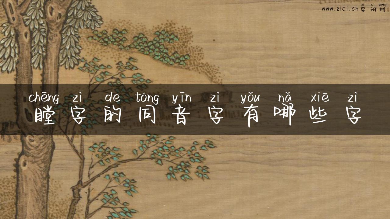 瞠字的同音字有哪些字