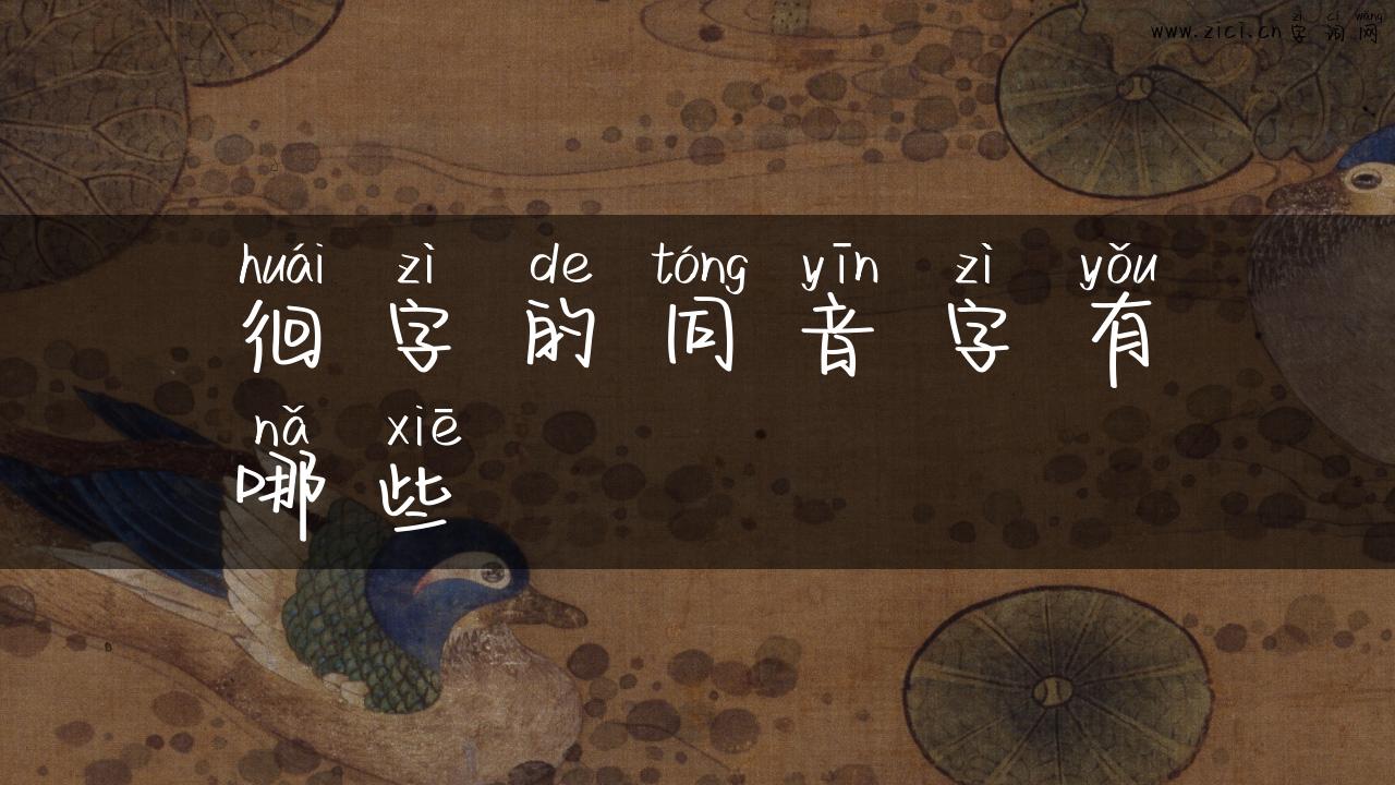 徊字的同音字有哪些