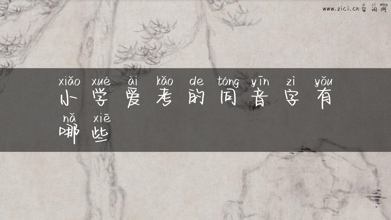 小学爱考的同音字有哪些