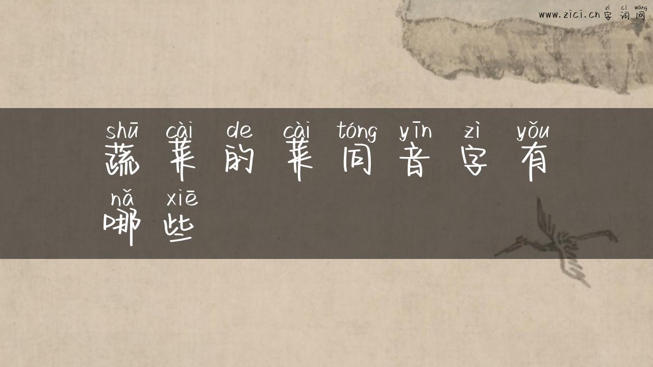 蔬菜的菜同音字有哪些