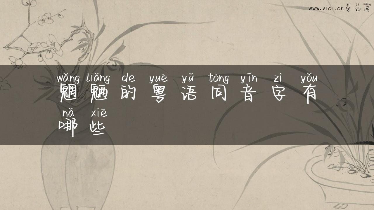 魍魉的粤语同音字有哪些