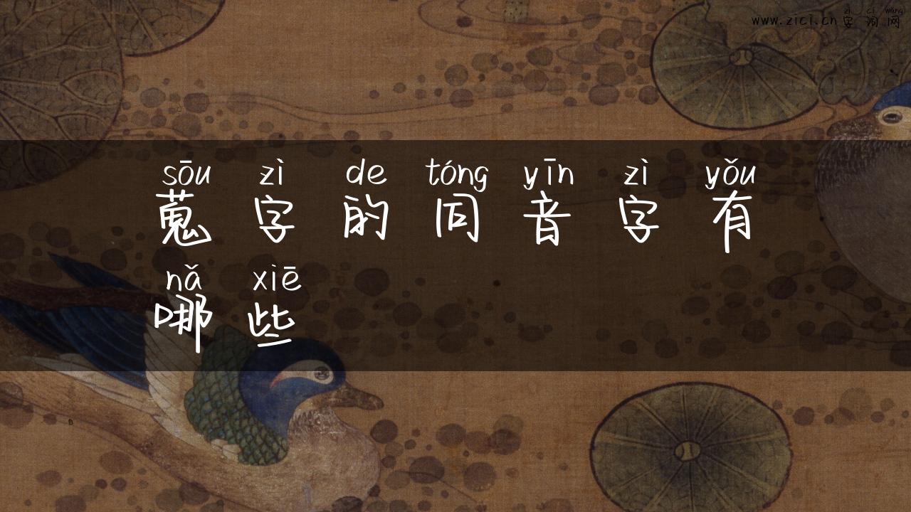 蒐字的同音字有哪些