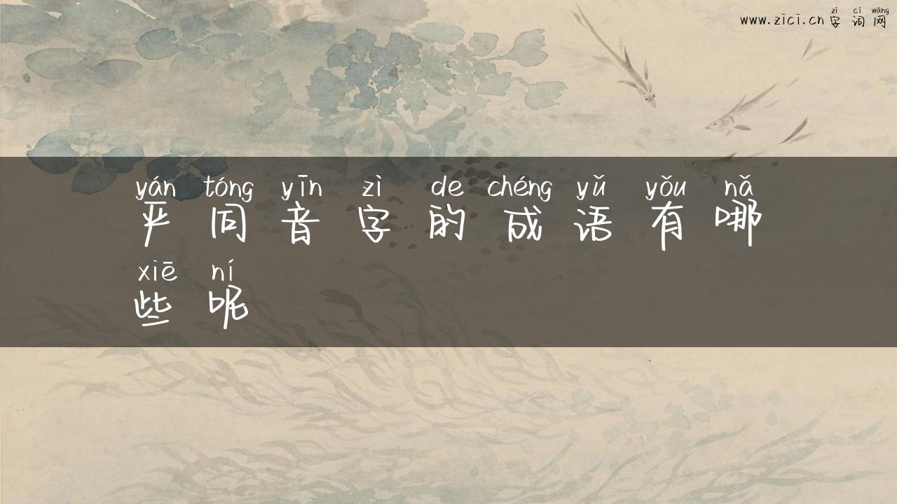 严同音字的成语有哪些呢