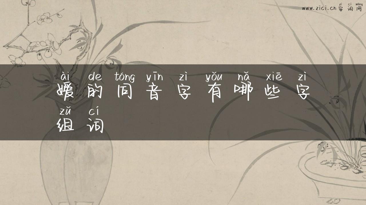 嫒的同音字有哪些字组词