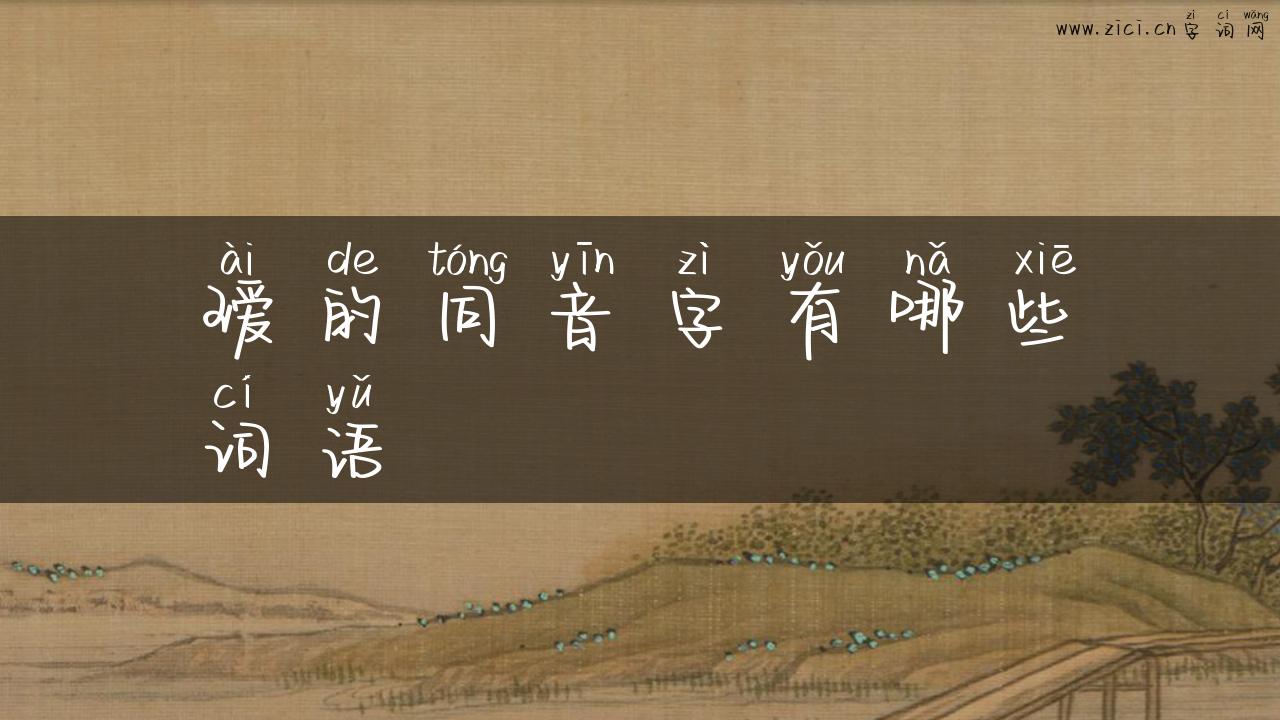 瑷的同音字有哪些词语