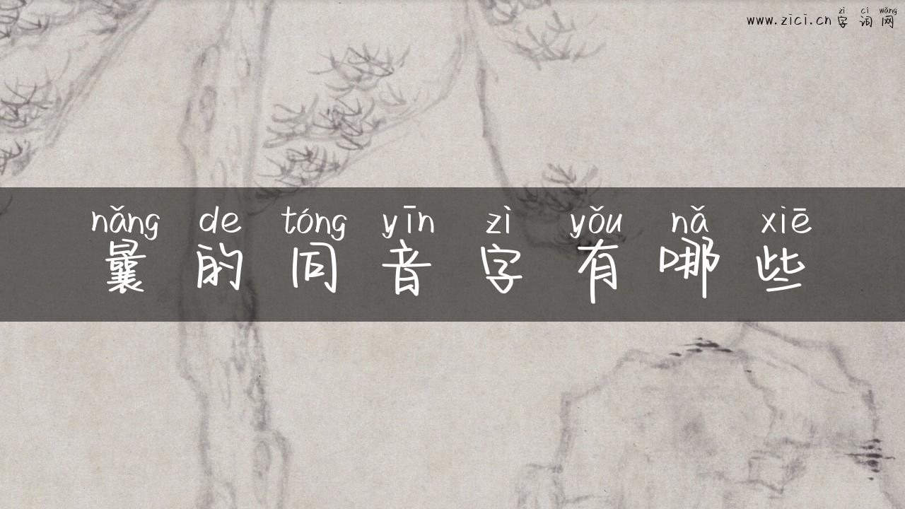 曩的同音字有哪些