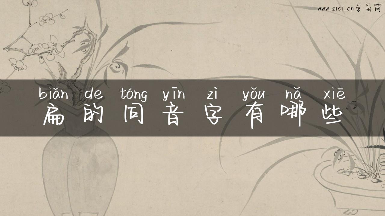 扁的同音字有哪些