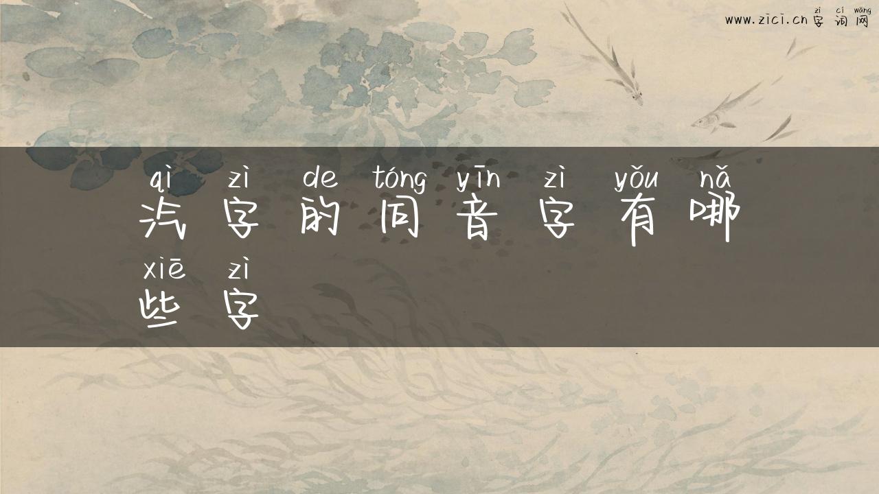 汽字的同音字有哪些字