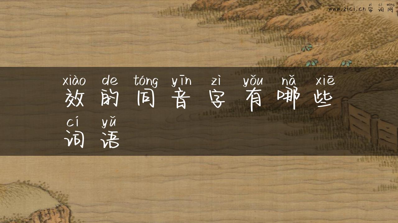 效的同音字有哪些词语