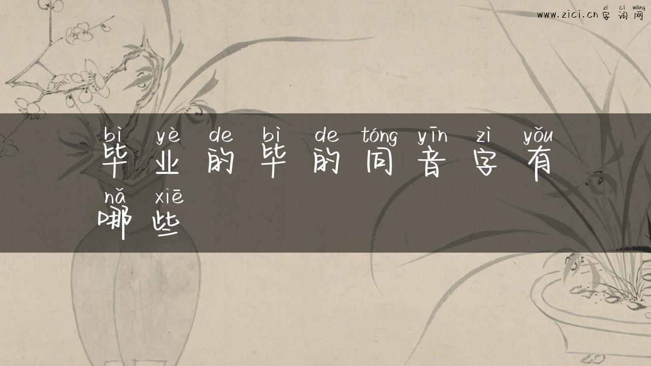 毕业的毕的同音字有哪些