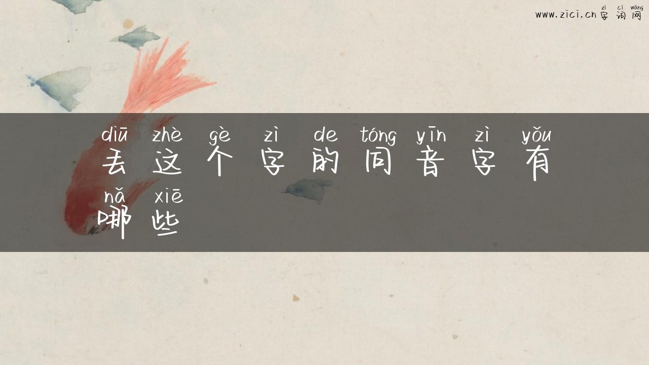 丢这个字的同音字有哪些