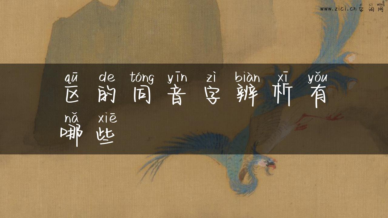 区的同音字辨析有哪些