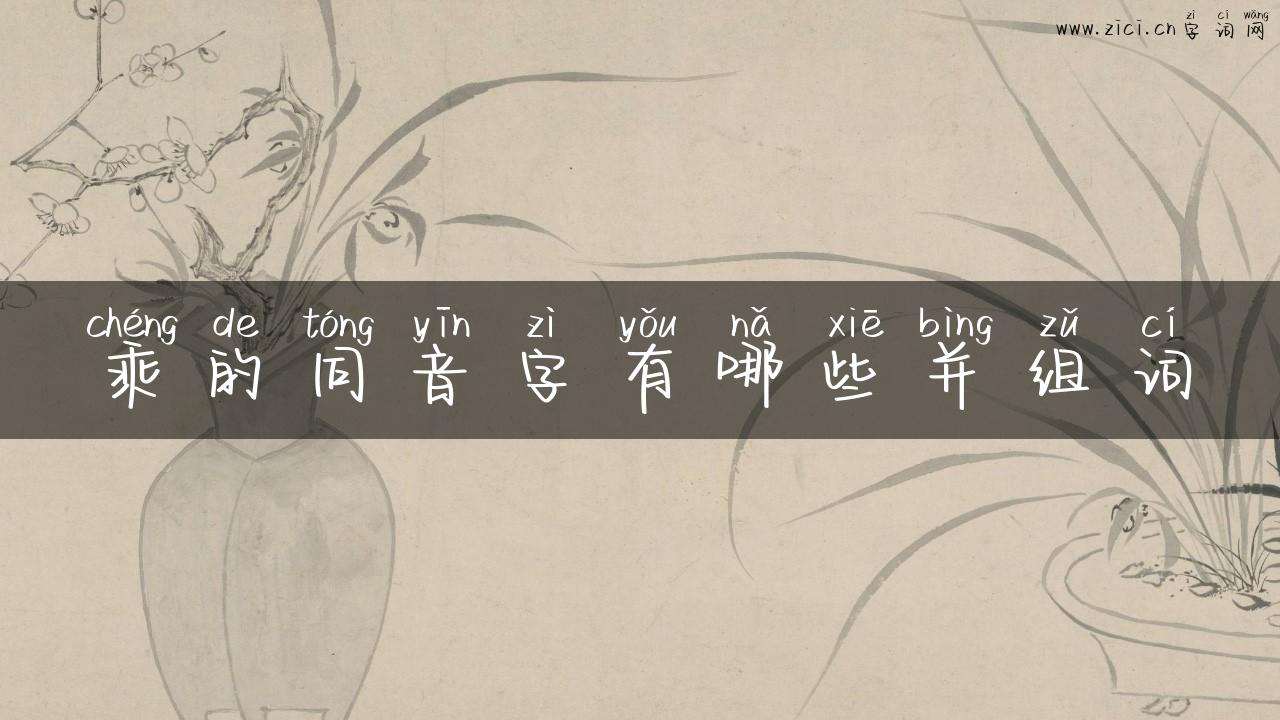 乘的同音字有哪些并组词