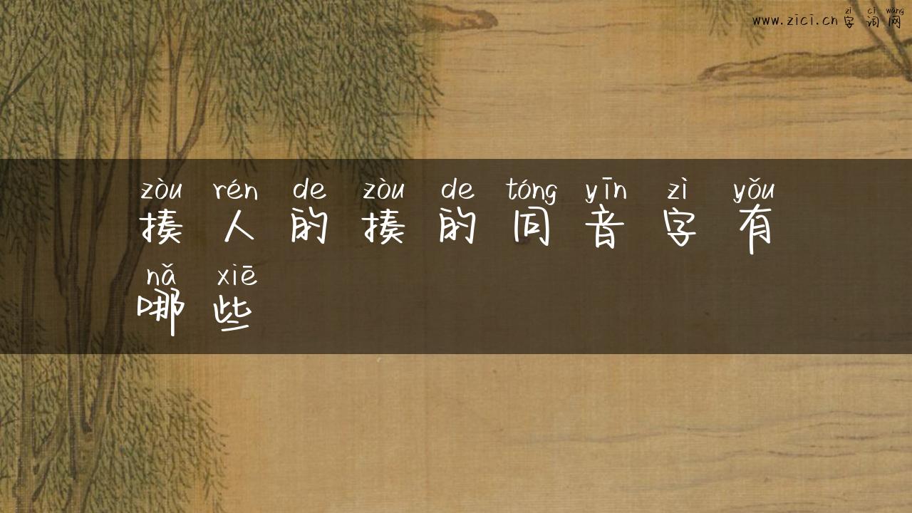 揍人的揍的同音字有哪些