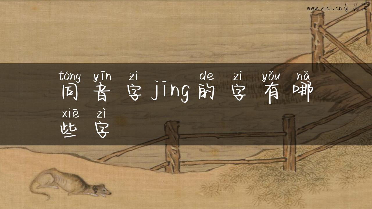 同音字jing的字有哪些字
