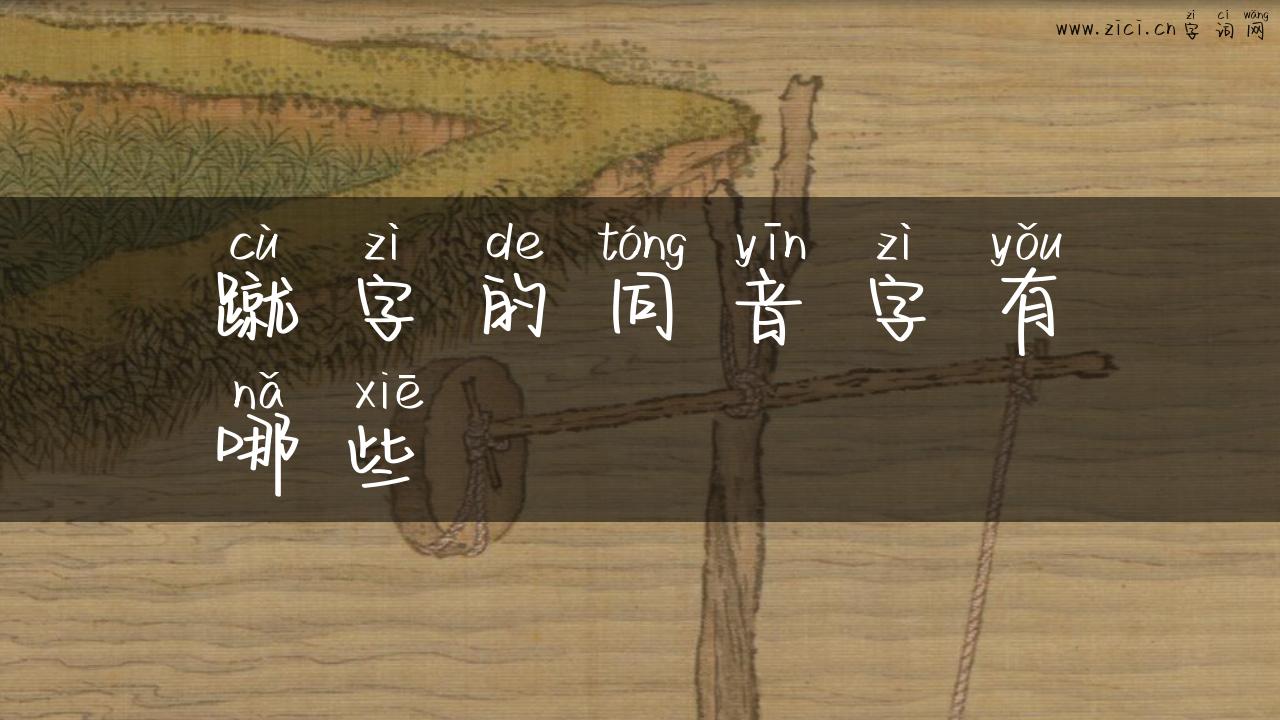 蹴字的同音字有哪些