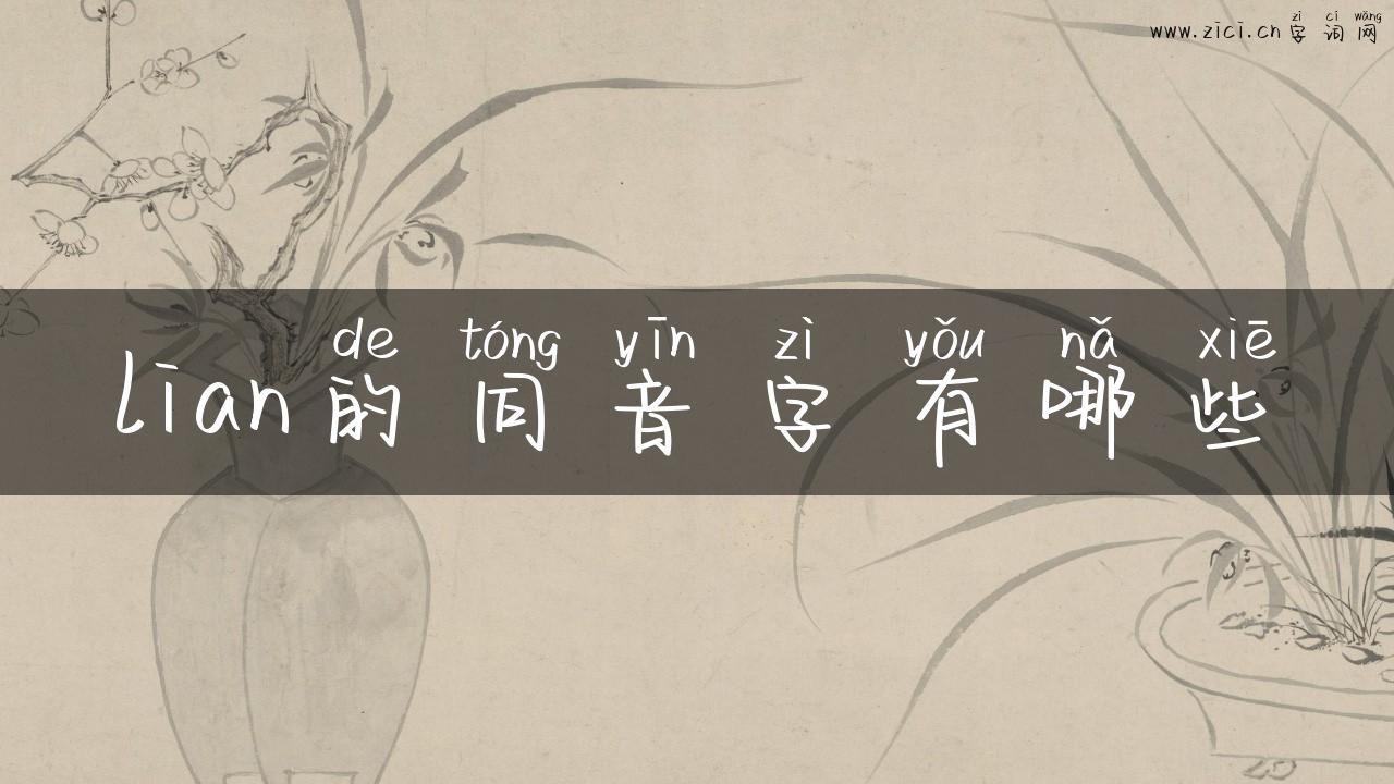 lian的同音字有哪些