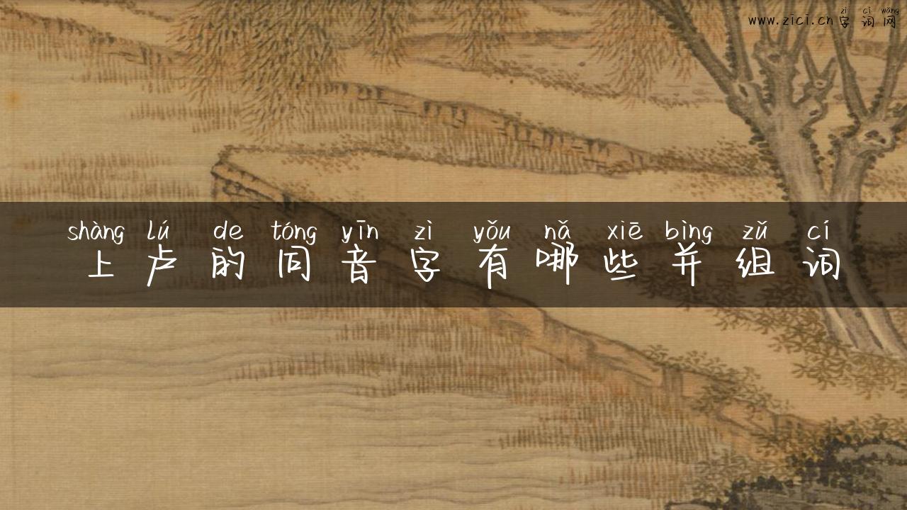 上卢的同音字有哪些并组词